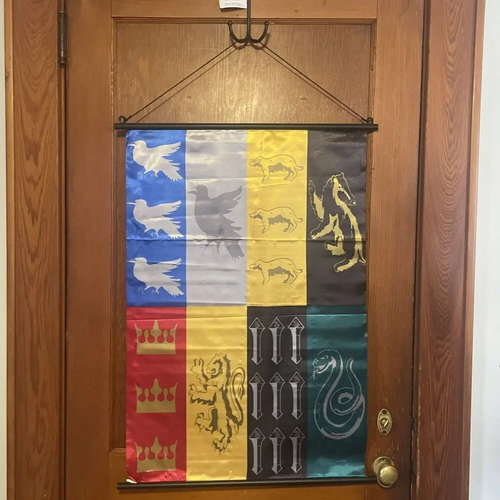 Harry Potter NECA Hogwarts Houses Fabric Banner New 22 x 32